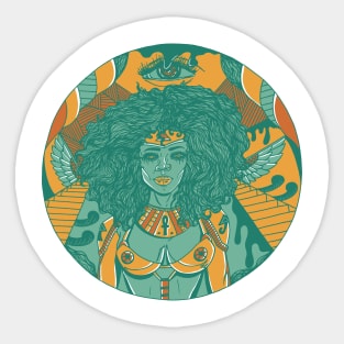 Mountain Green Kemet Warrior Sticker